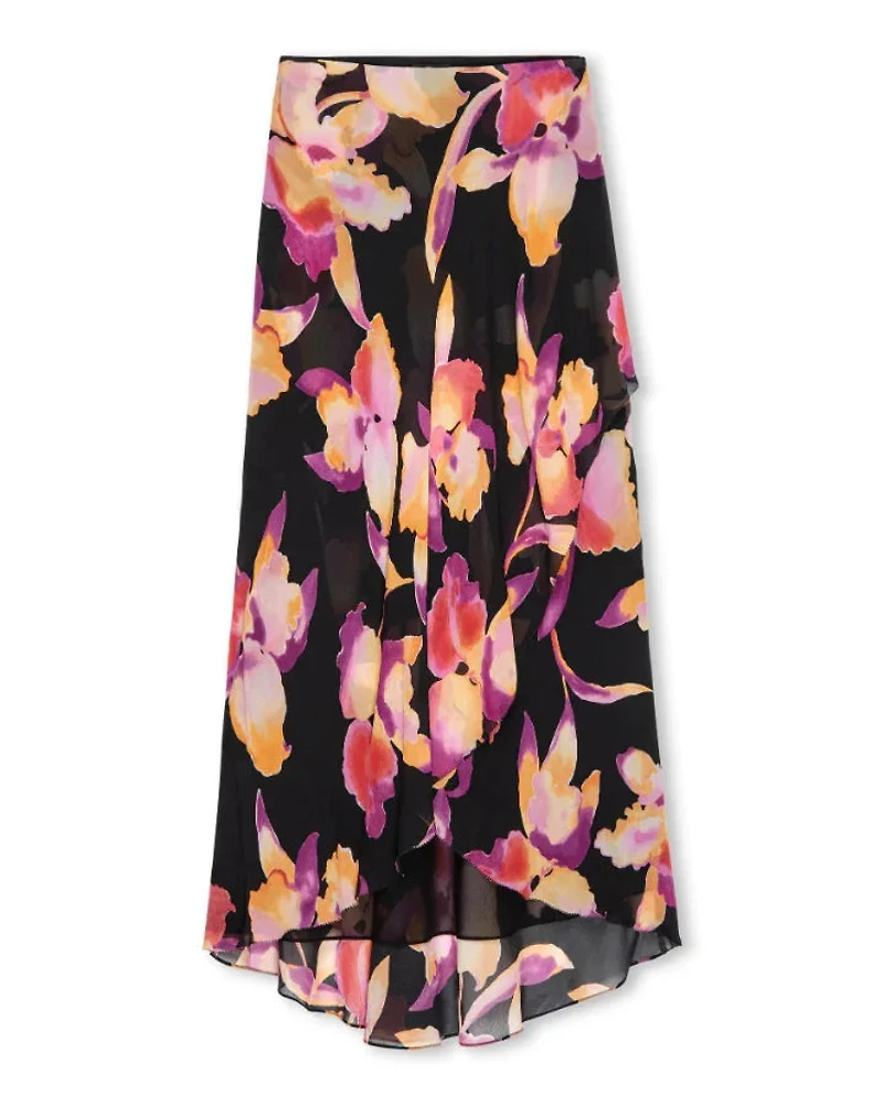 Rails Lenora Orchid Print Chiffon Skirt