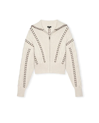 Rails Lune Whip Stitch Zip Cardigan