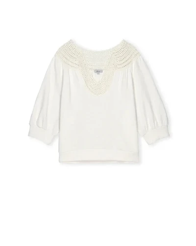 Rails Mariposa Crochet Detail Pullover