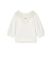 Rails Mariposa Crochet Detail Pullover