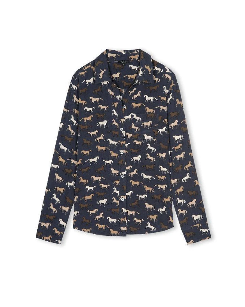 Rails Kate Silk Horses Print Shirt
