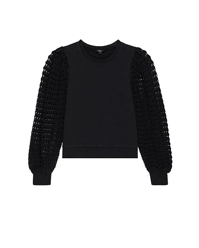 Rails Melody Lace Sleeve Sweatshirt