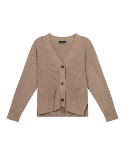 Repeat Mixed Texture Cotton Knit Cardigan
