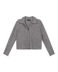 Repeat Cropped Boucle Wool Blend Cardigan