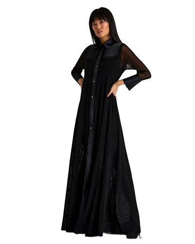 Shan Maxi Mesh Shirt Dress