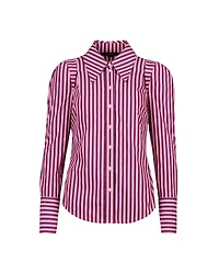 Smythe Box Pleat Rose Stripe Shirt