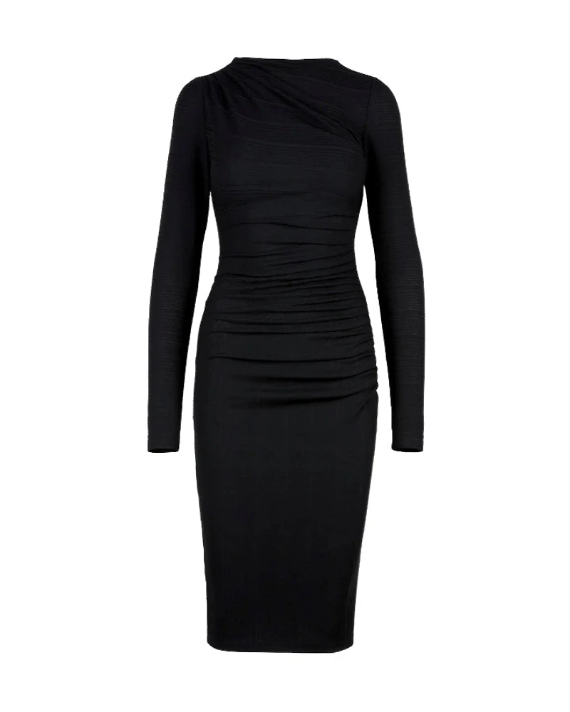 Smythe Ruched Knit Midi Dress
