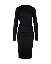Smythe Ruched Knit Midi Dress
