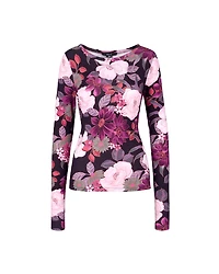 Smythe Scrunch Sleeve Crew Neck Botanical Tee