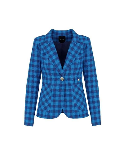 Smythe Blue Check Patch Pocket Duchess