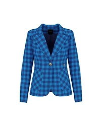 Smythe Blue Check Patch Pocket Duchess