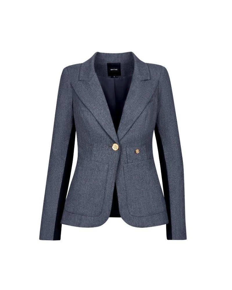 Smythe Patch Pocket Tux Black Stripe Blazer