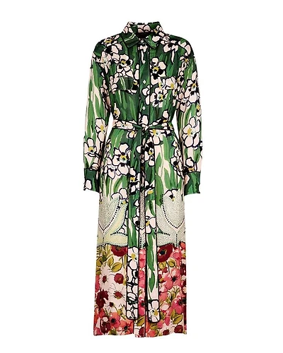 Smythe Garden Floral Shirt Dress