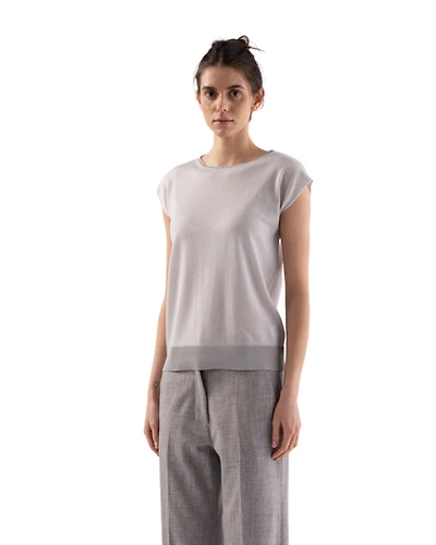 Tonet Cap Sleeve Fine Knit Shell