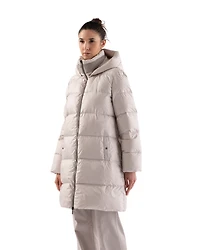 Tonet Mid Length Detachable Hood Puffer Coat
