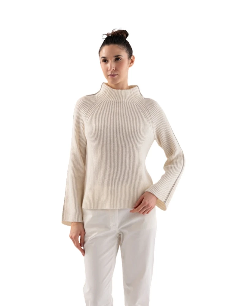 Tonet Ribbed Funnel Neck Sweater