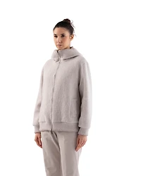 Tonet Wool Knit Padded Zip Jacket