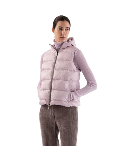 Tonet Zip Front Hooded Puffer Vest
