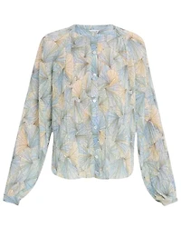 Veronica Beard Fennel Pleated Blouse