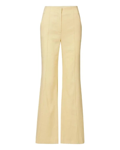 Veronica Beard Komi Stretch Linen Flare Pant