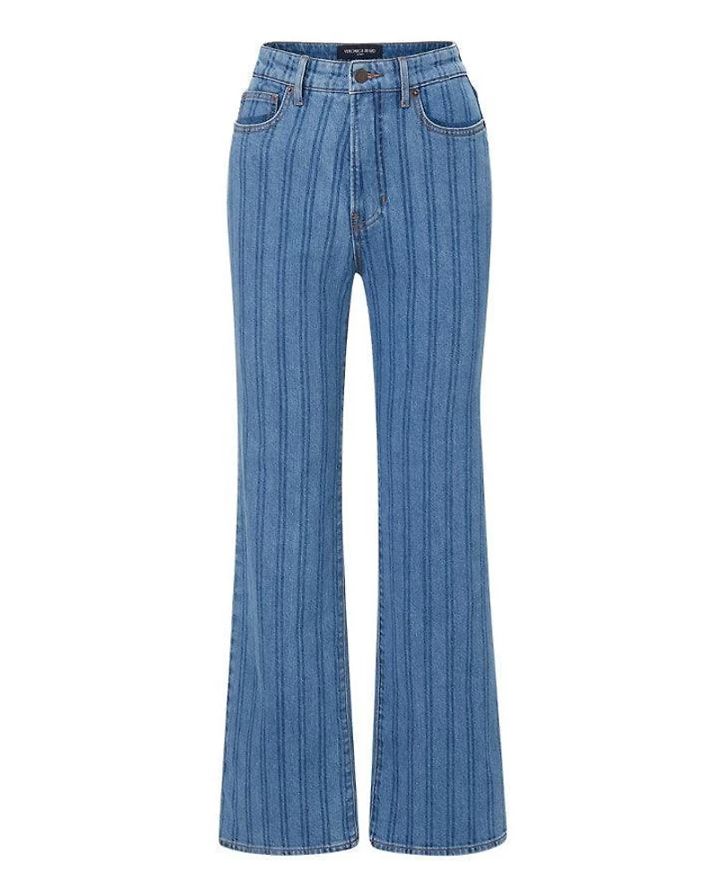 Veronica Beard Crosbie Wide Leg Striped Jeans