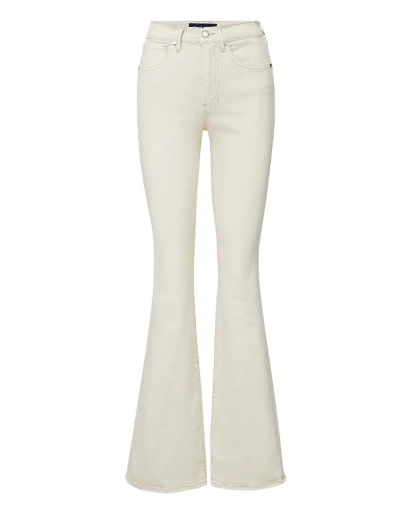 Veronica Beard Beverly Skinny Flare Pant Ecru
