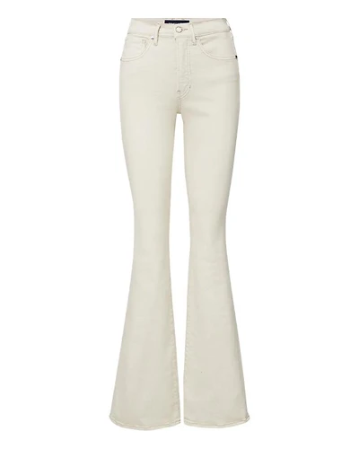 Veronica Beard Beverly Skinny Flare Pant Ecru