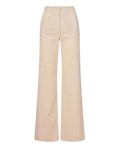 Veronica Beard Jude Gold Pinstripe Pant