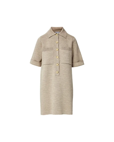 Veronica Beard Madden Wool Mini Shirtdress
