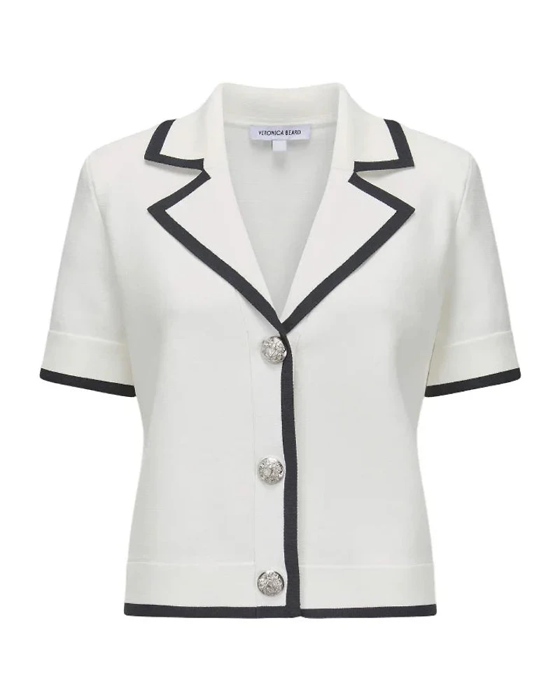 Veronica Beard Stovall Knit Short Sleeve Jacket