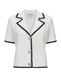 Veronica Beard Stovall Knit Short Sleeve Jacket