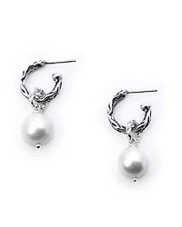 Bloodline Design Eternal Vine Hoop Pearl Earrings