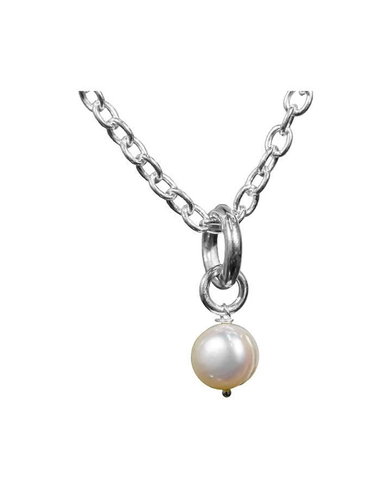 Bloodline Design Pearl Rose Bead Pendant Necklace