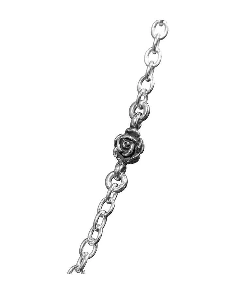 Bloodline Design Pearl Rose Bead Pendant Necklace