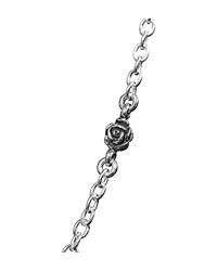 Bloodline Design Pearl Rose Bead Pendant Necklace