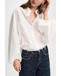 Dorothee Schumacher Poplin Power Voluminous Sleeves Blouse