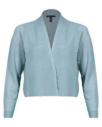 Eileen Fisher Organic Linen Cotton Airy Tuck Cropped Cardigan