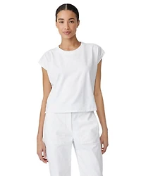Eileen Fisher Pima Cotton Stretch Jersey Square Top