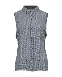 Eileen Fisher Puckered Linen Sleeveless Shirt