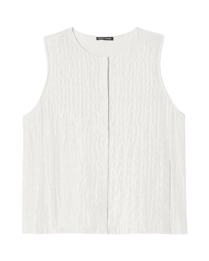 Eileen Fisher Silk Habutai Quilted Vest
