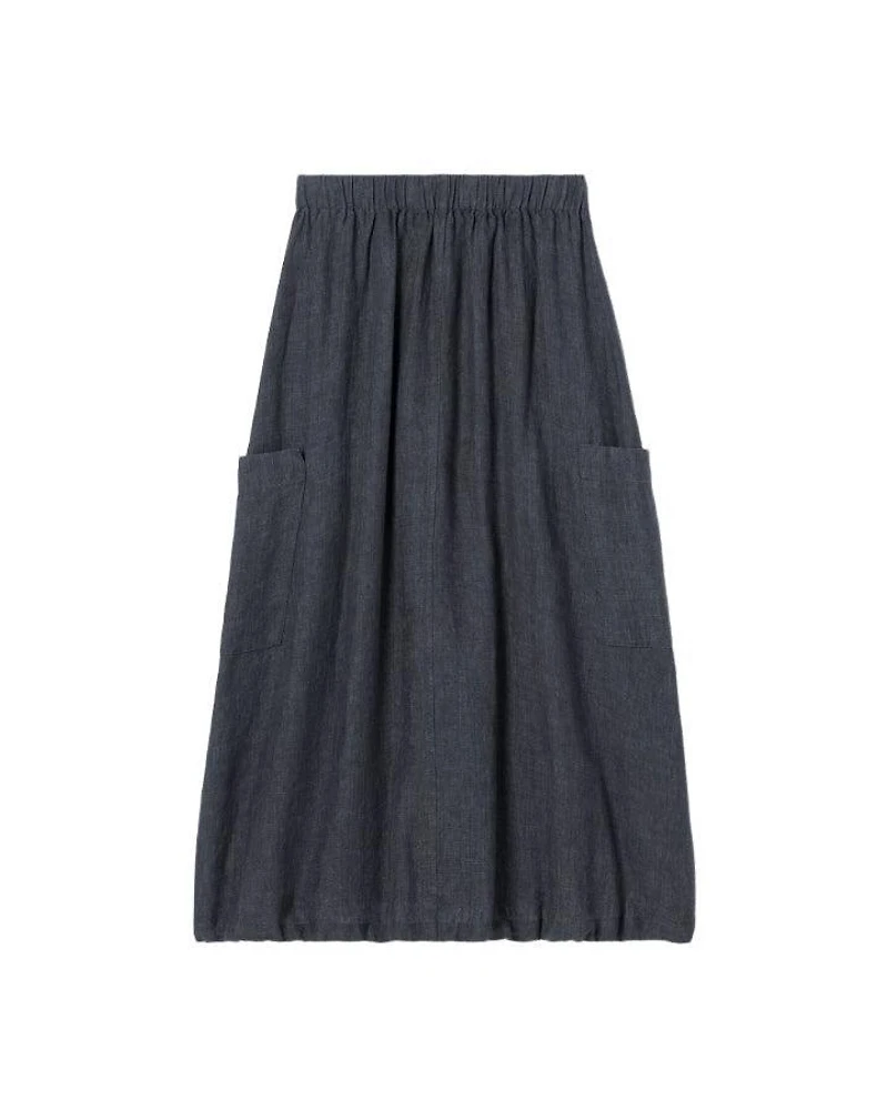Eileen Fisher Washed Organic Linen Délavé Cargo Skirt