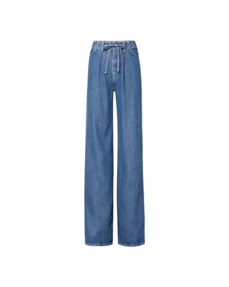 Frame Drawstring Wide Leg Jeans