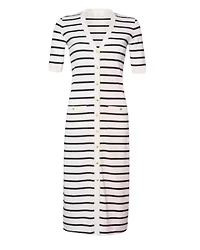 Frame Henley Button Up Stripe Dress