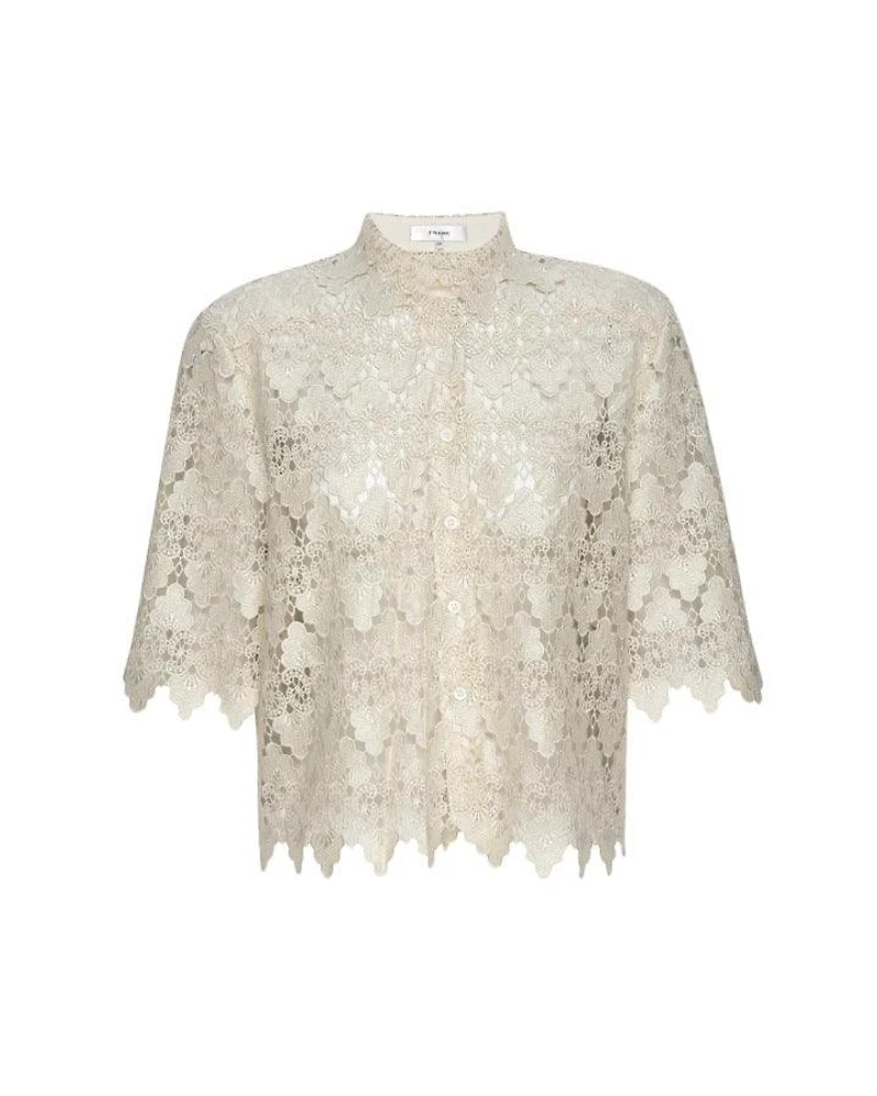 Frame Lace Button Up Shirt