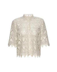 Frame Lace Button Up Shirt