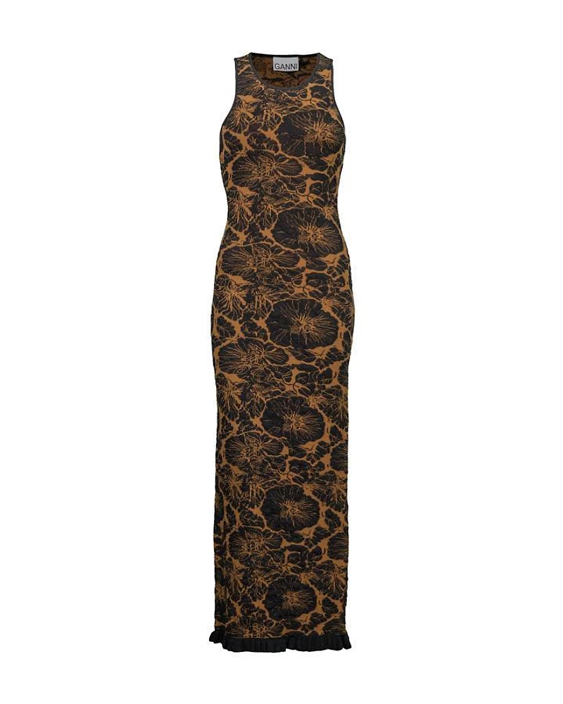 Ganni 3D Jacquard Long Dress