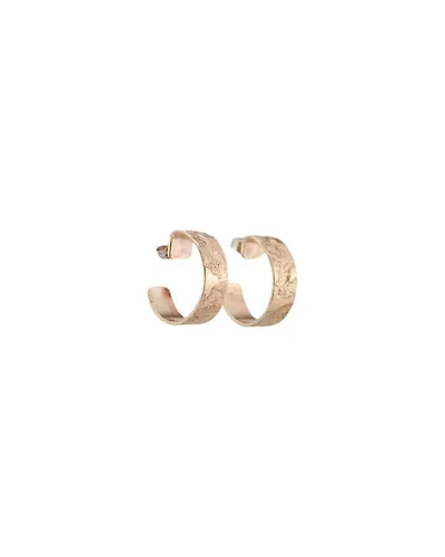 Karyn Chopik Gold Textured Grecian Hoop Earrings