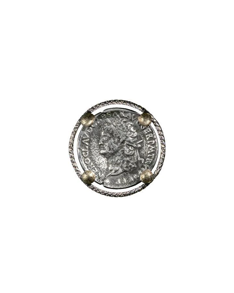 Karyn Chopik Silver Loop and Coin Pin