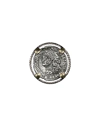 Karyn Chopik Silver Loop and Coin Pin