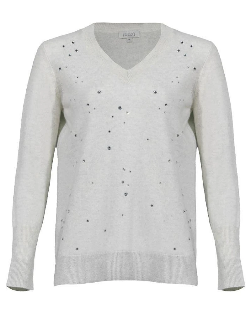 Kinross Cashmere Crystal Pullover